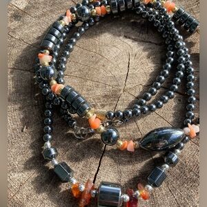 Set of Two Hematite Necklaces